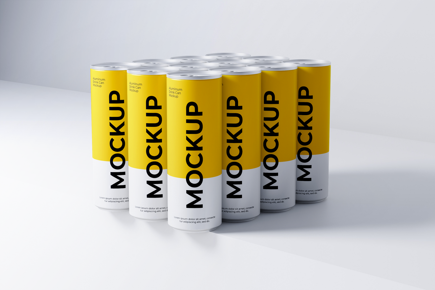 Multipack Drink Can Mockup psd