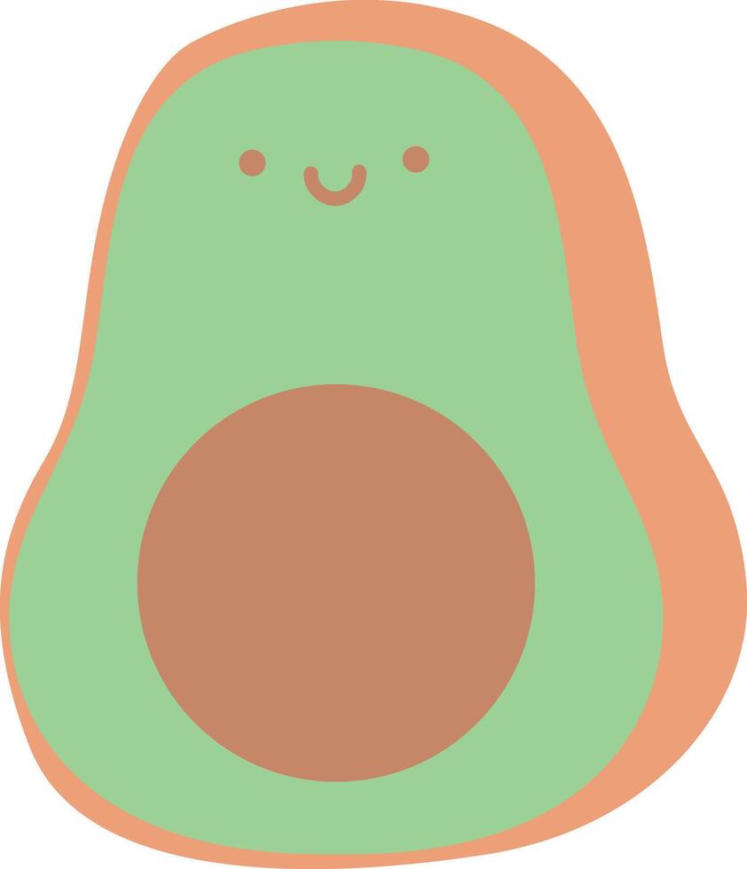 Cute avocado icon. Cute sticky planners with variation of pattern and pastel color. vector