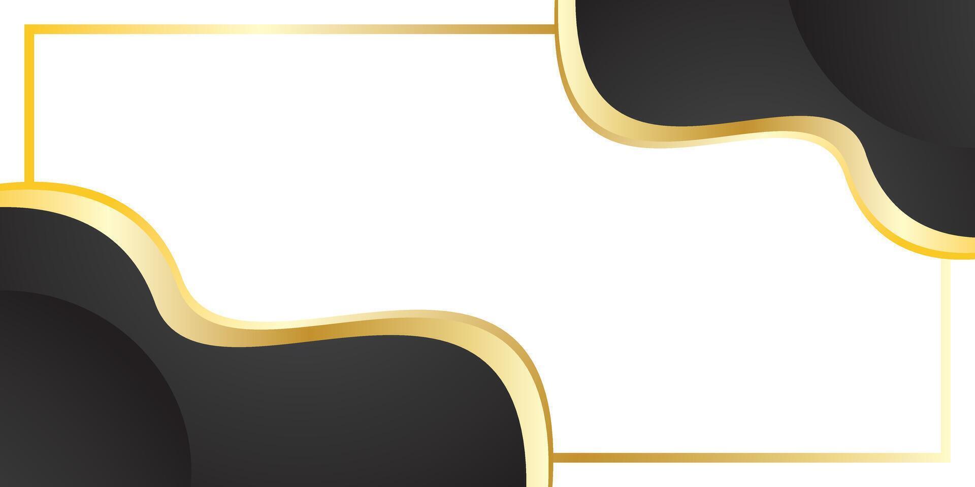 Black and gold background with elegant design vector