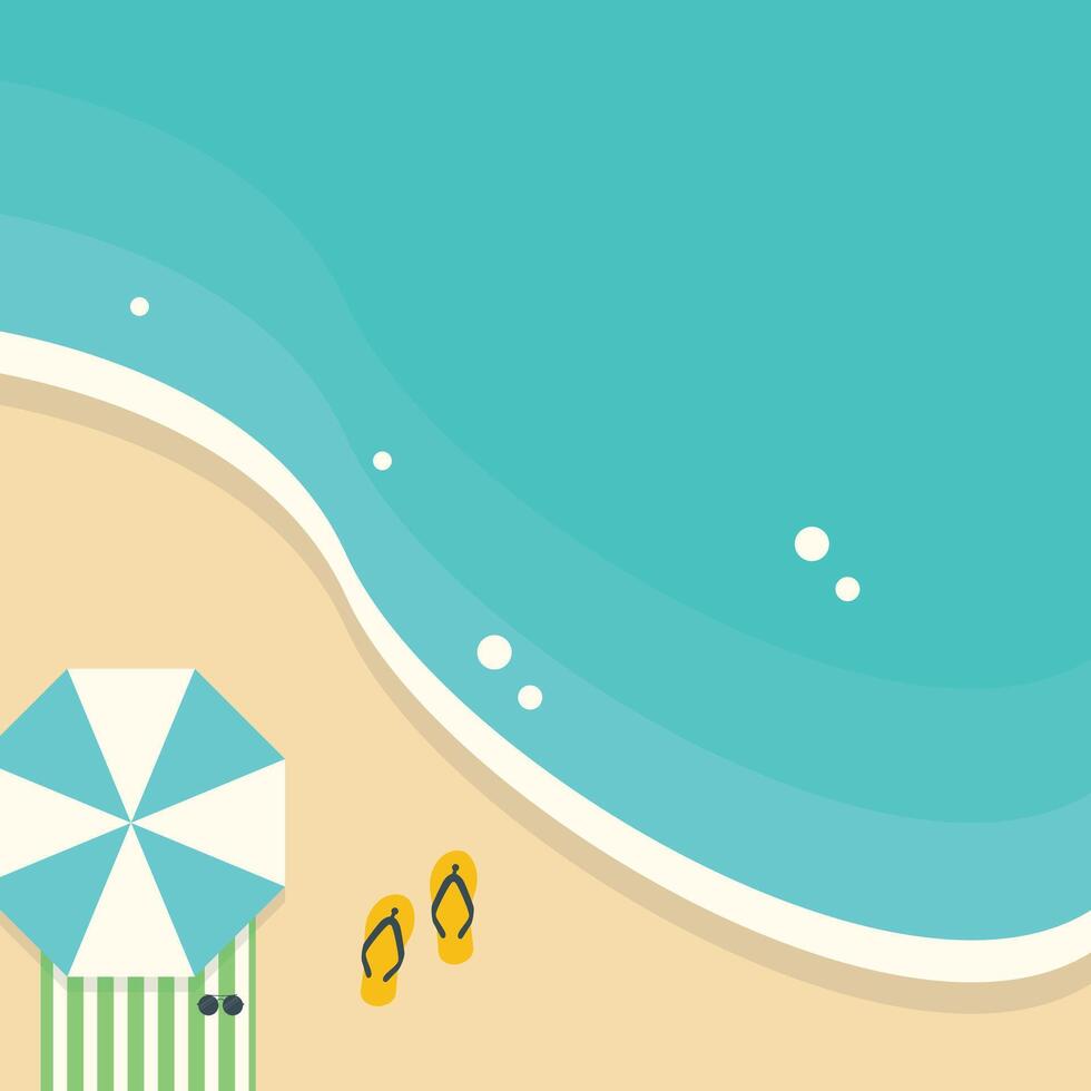 Illustration of Beach Background with Cartoon Design. vector