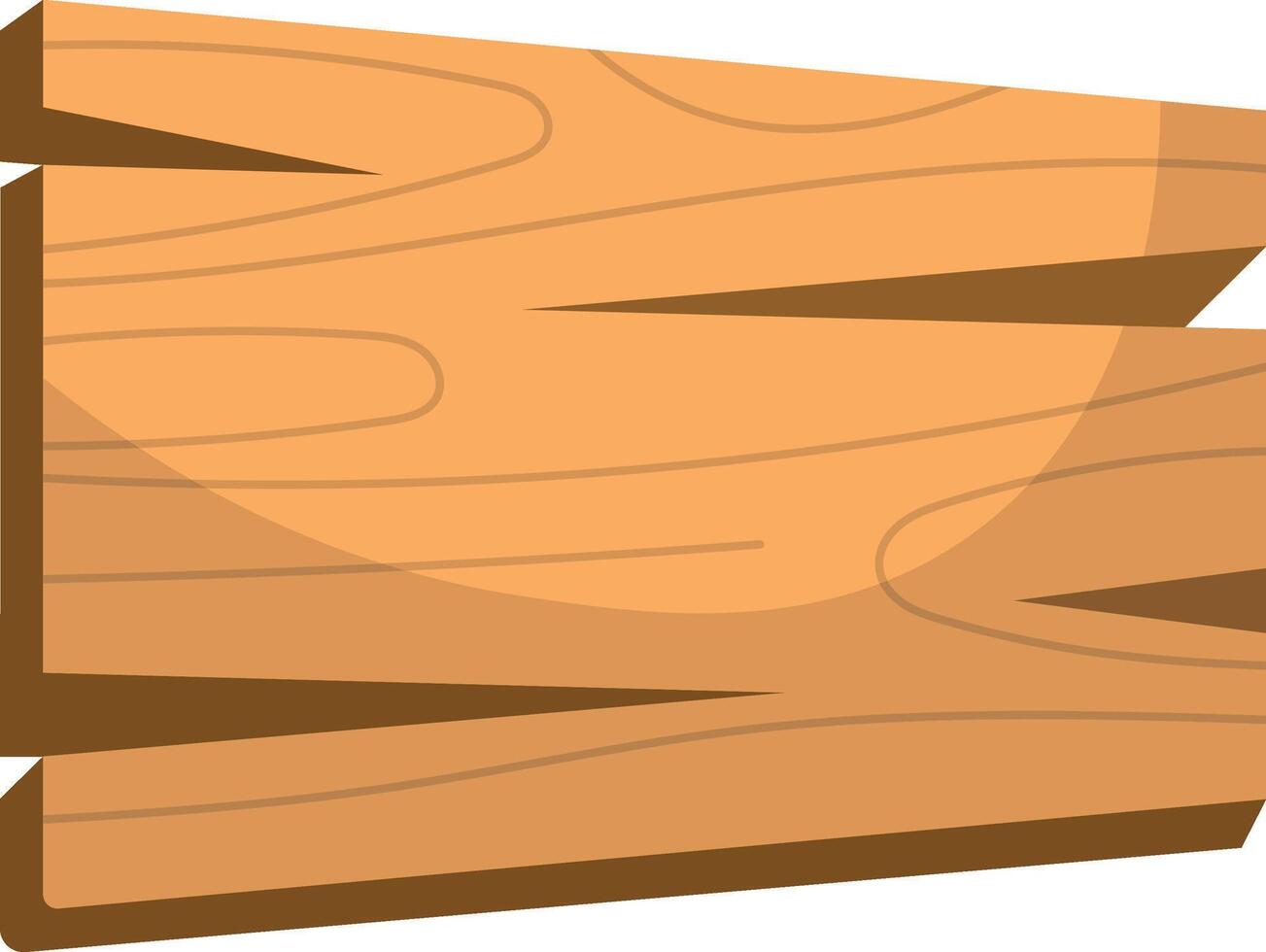 Illustration of Wooden Signboard in Flat Design. vector