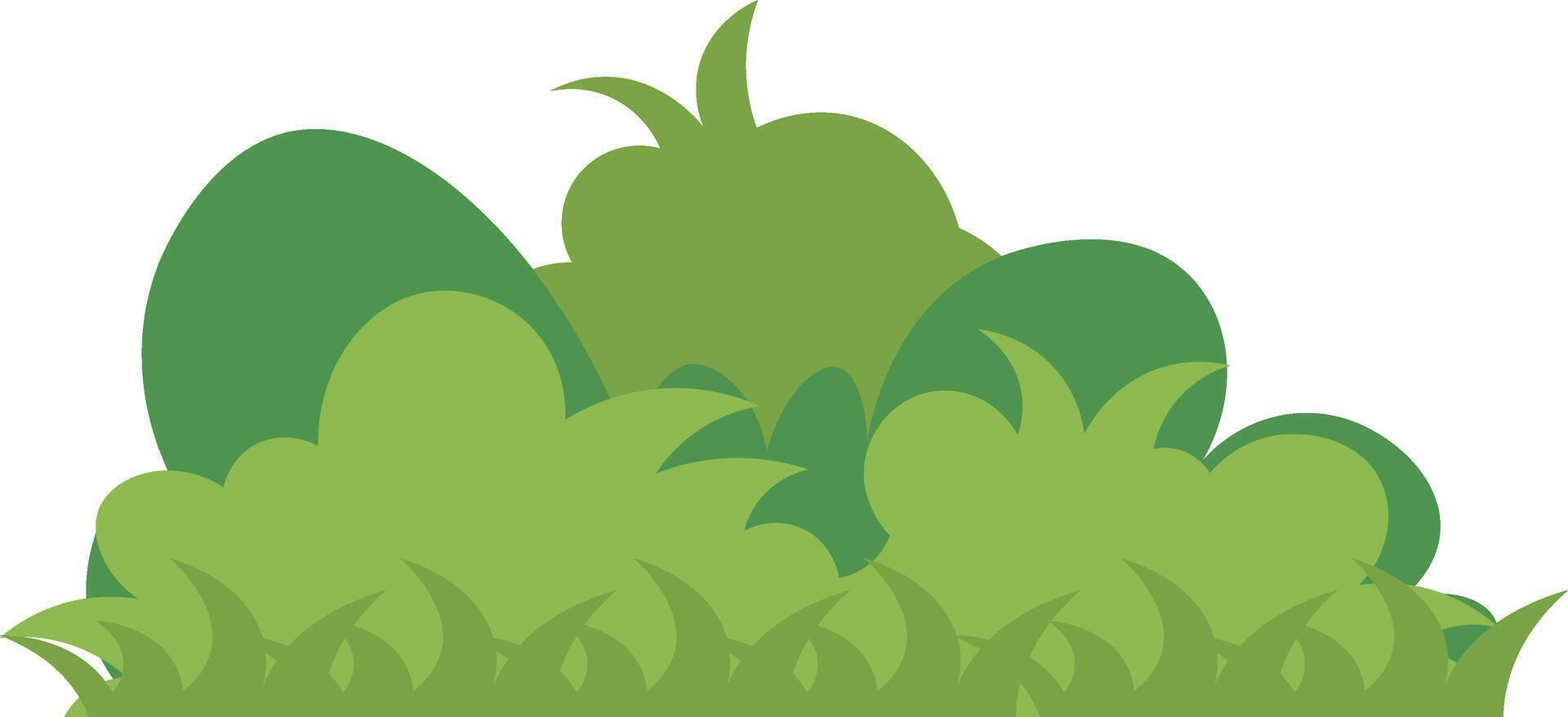 Grass Border Decoration with Flat Design. vector