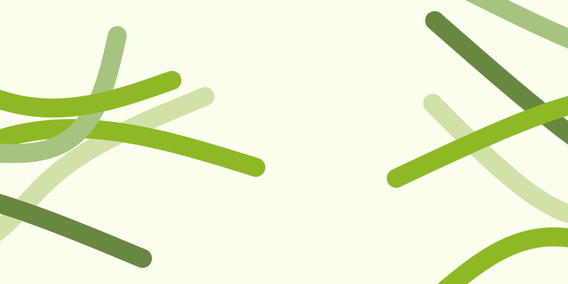 Simple green line background vector