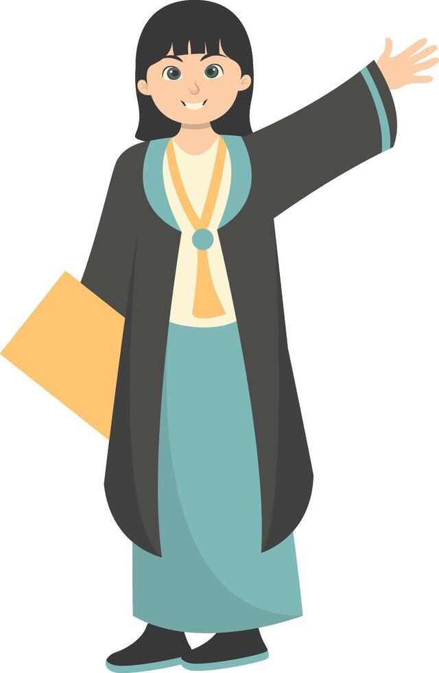 Illustration of People Graduation From University. Isolated on White Background vector