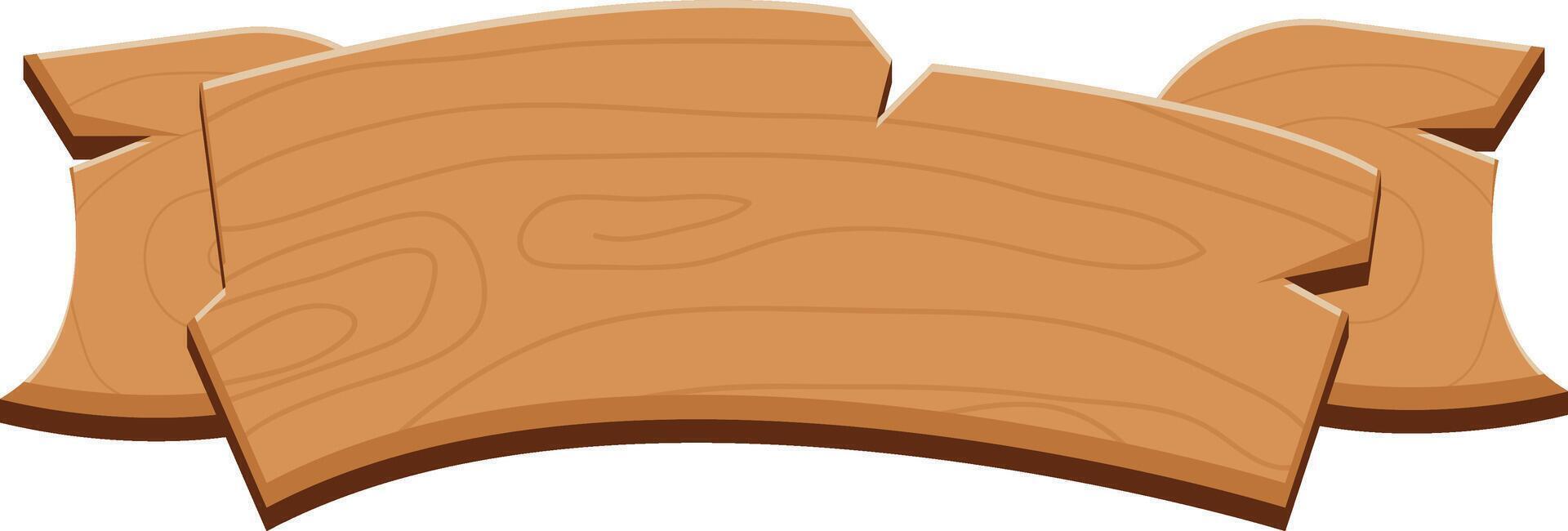Wooden Sign Board with Cartoon Design vector