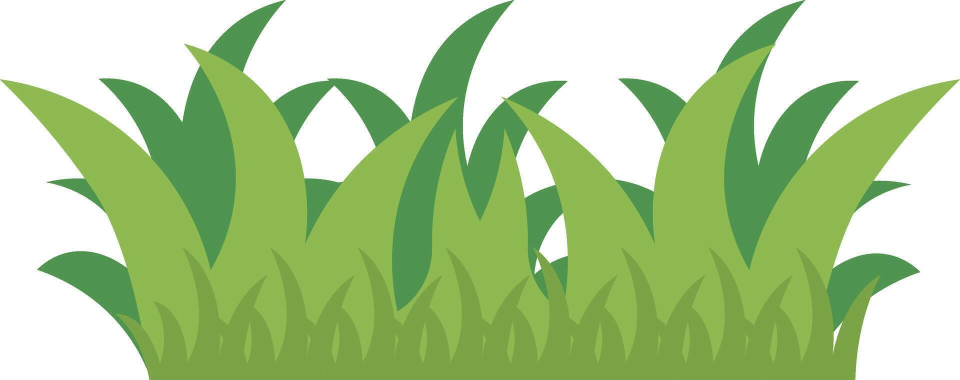 Grass Border Decoration with Cartoon Design vector