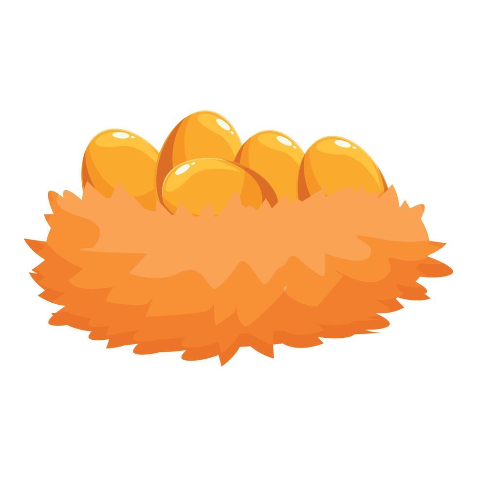 A nest with eggs in it vector