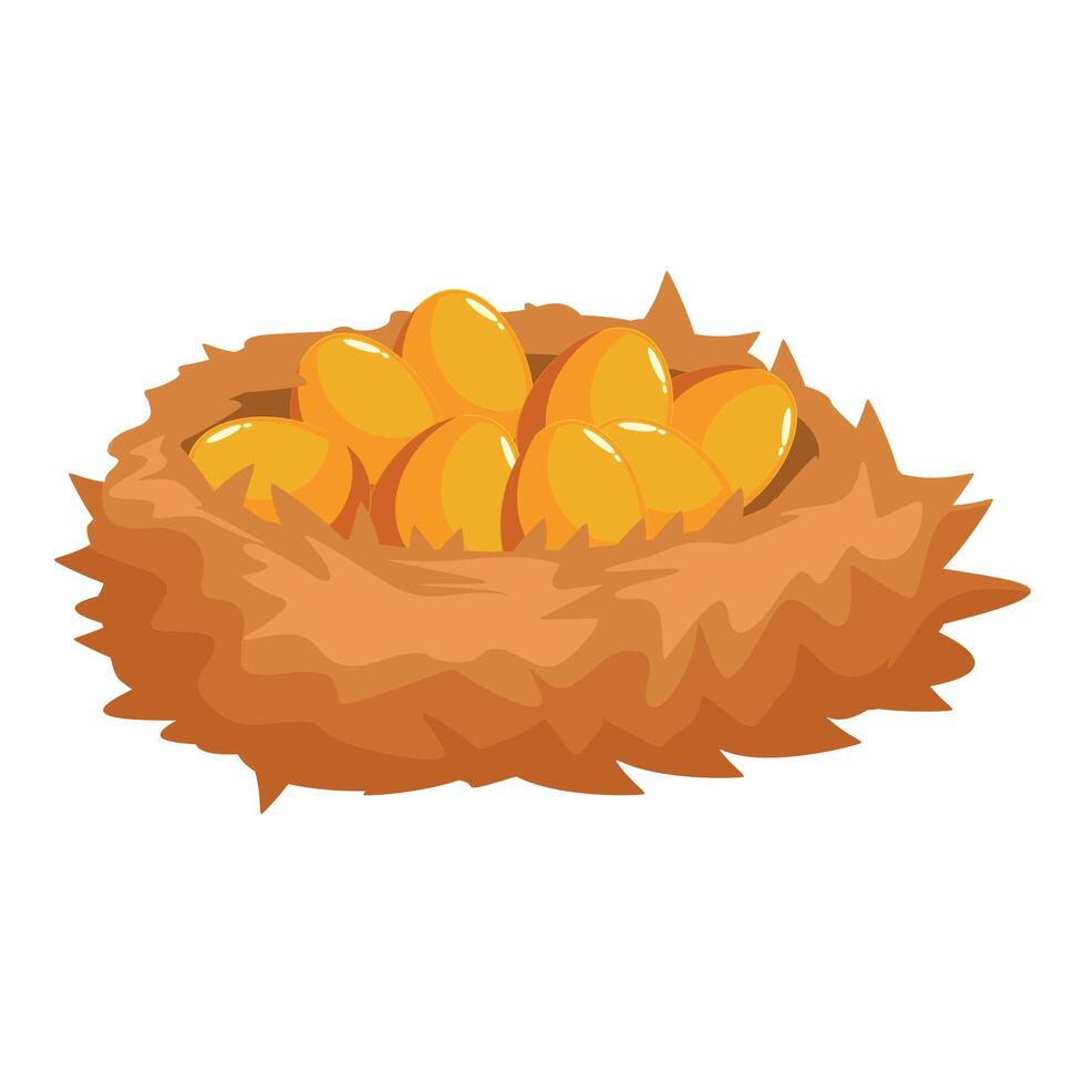 A nest with eggs vector