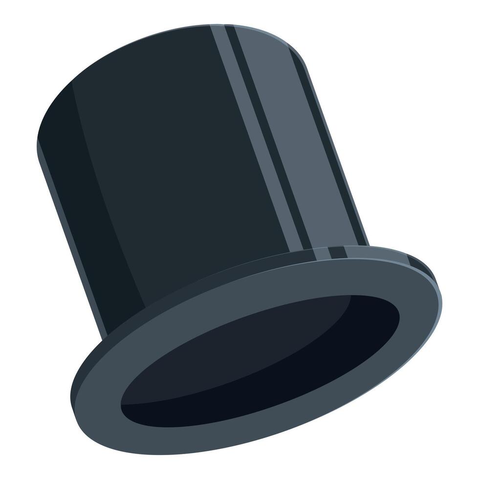 Elegant gentleman top hat tilting slightly forward vector