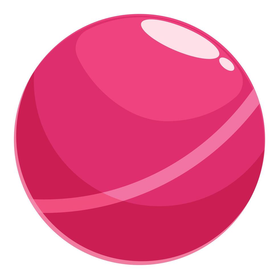 Glossy pink sphere reflecting light creating highlights vector