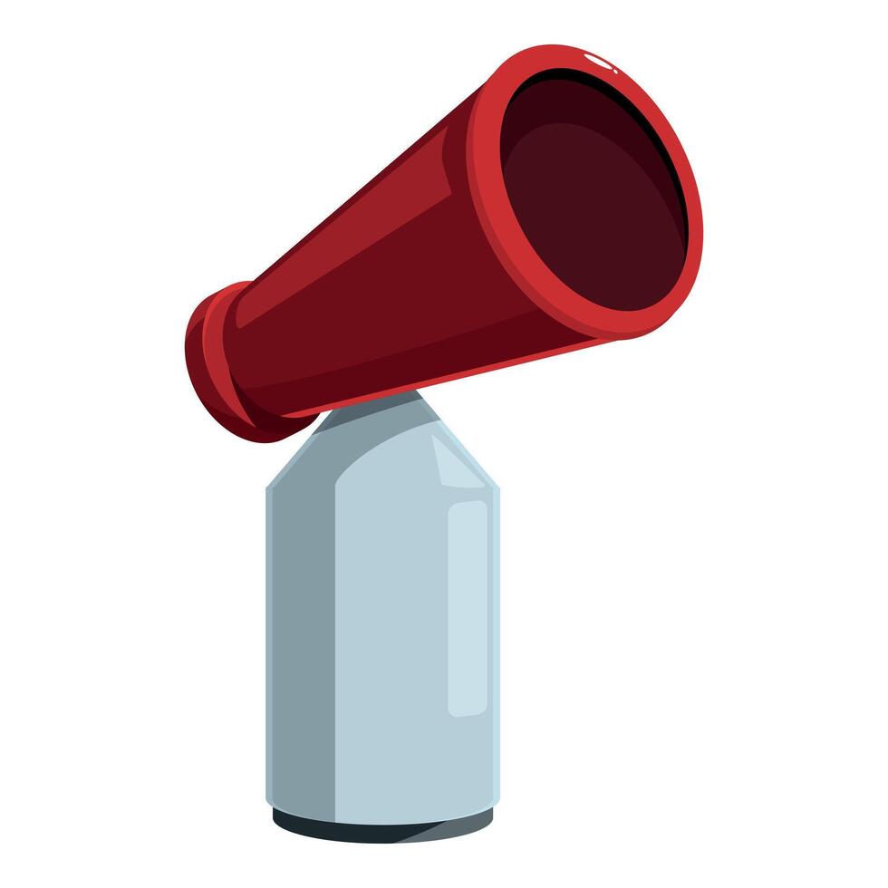 Red megaphone on stand announcing important information vector