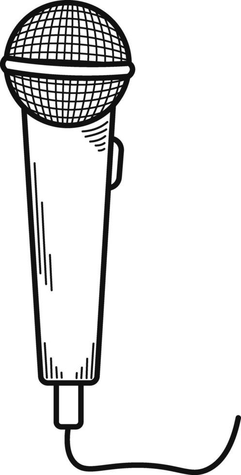Podcast Doodle Symbol. Design Element. vector