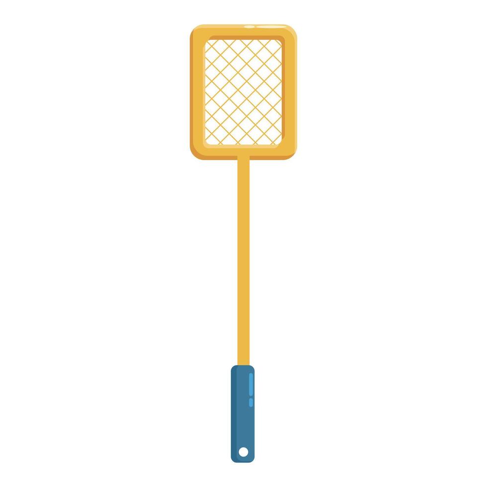 Fly swatter killing annoying insects during summer holidays vector