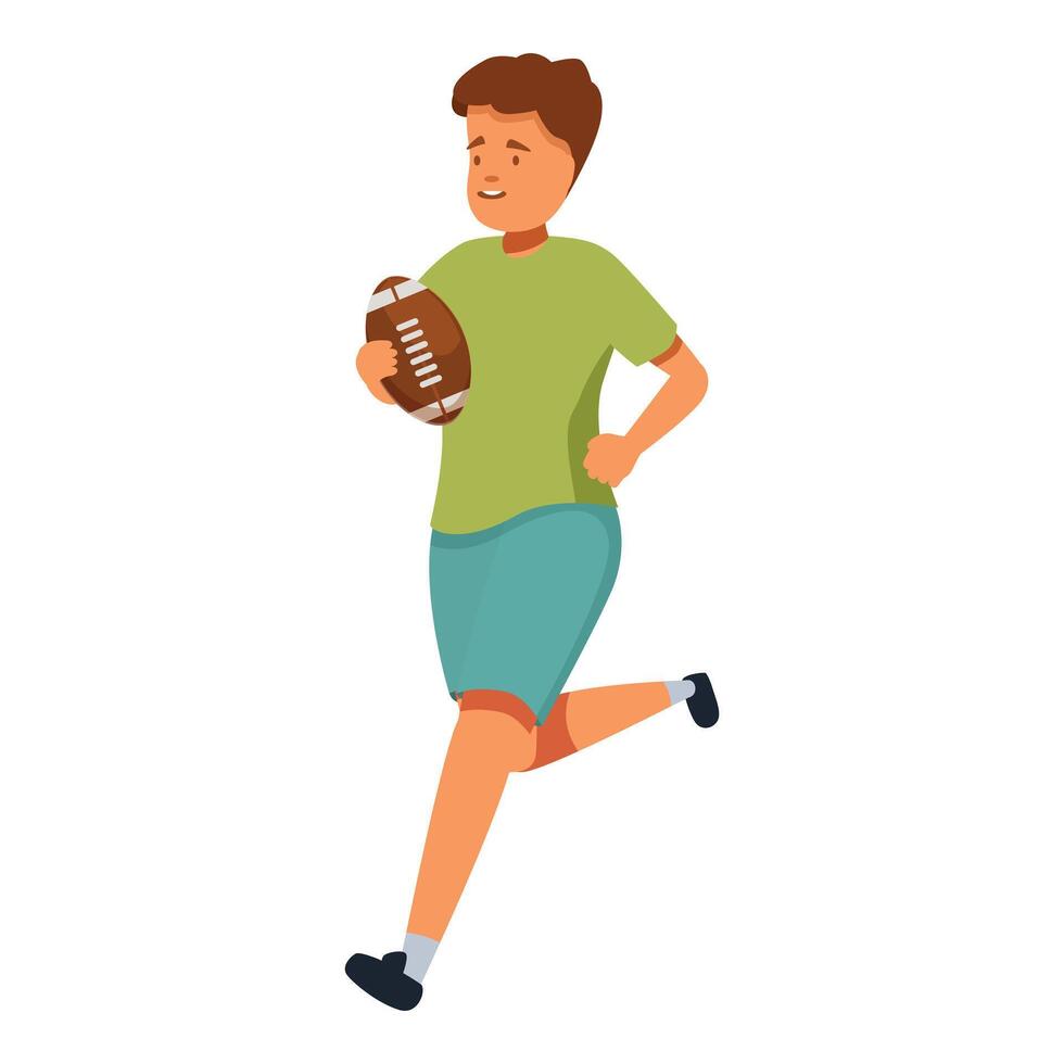 A man is running with an american football vector