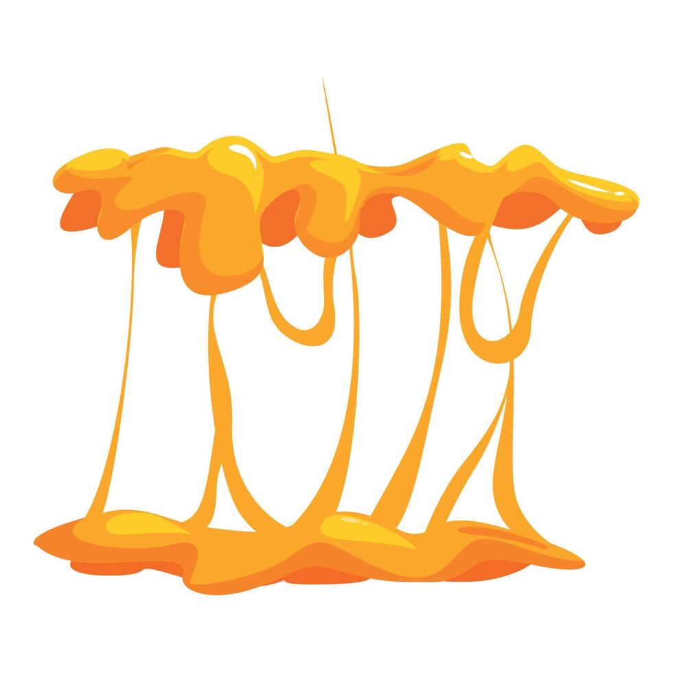 Flowing stretchy gooey substance dripping down vector