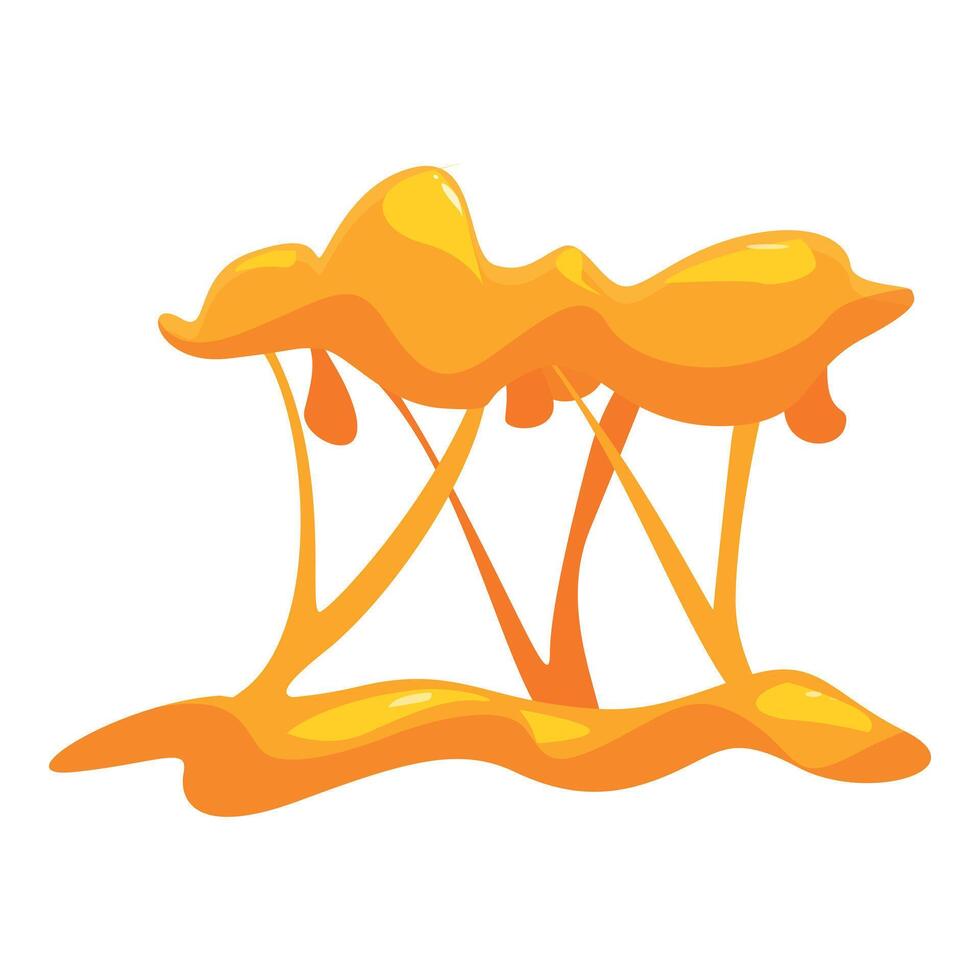 Sweet honey droplets dripping and forming a puddle vector