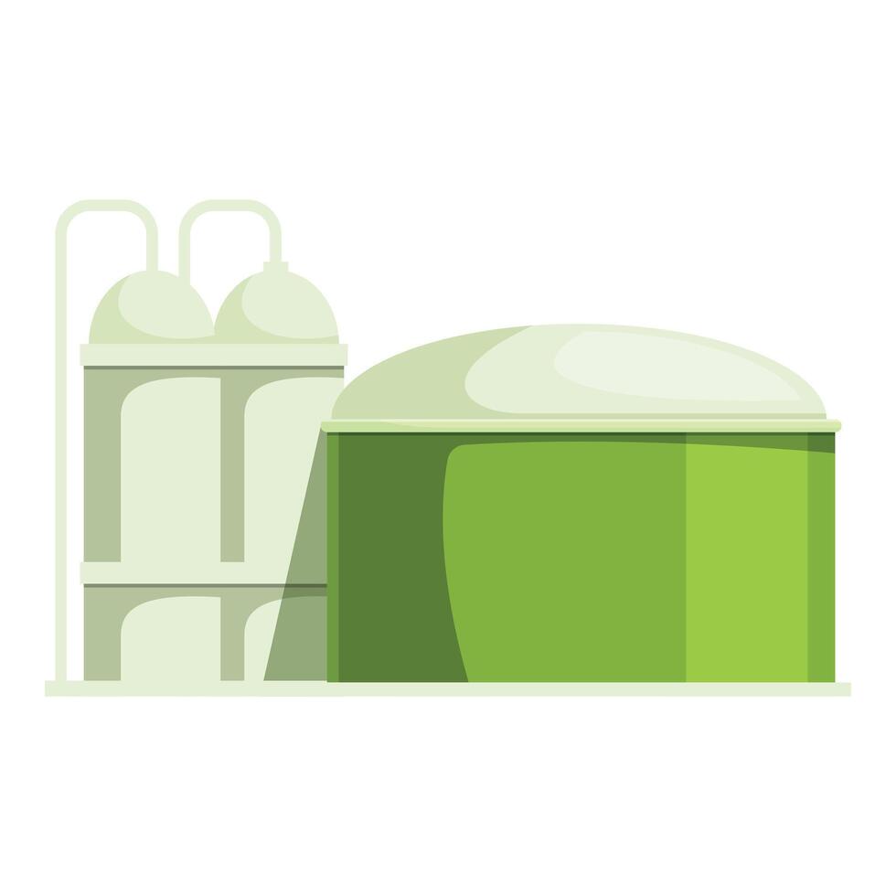 A green tank with two containers on it vector