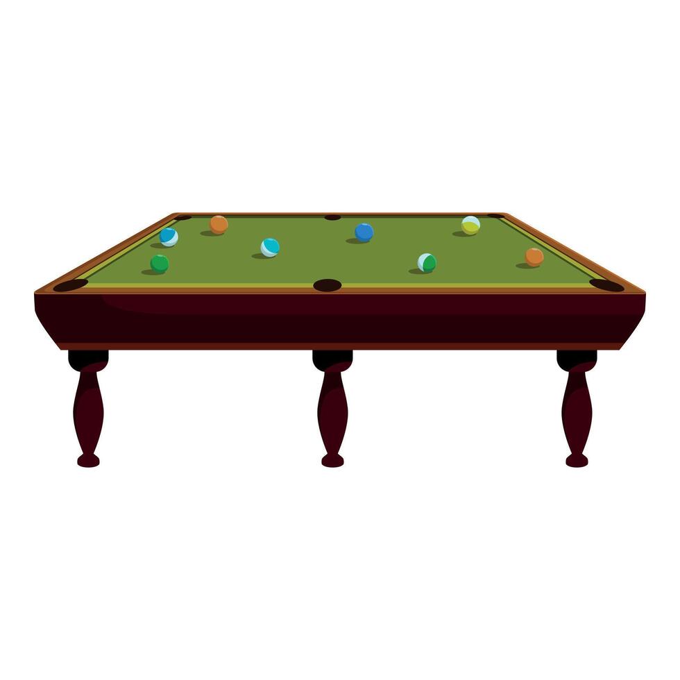 Billiard table with balls representing strategic gameplay vector
