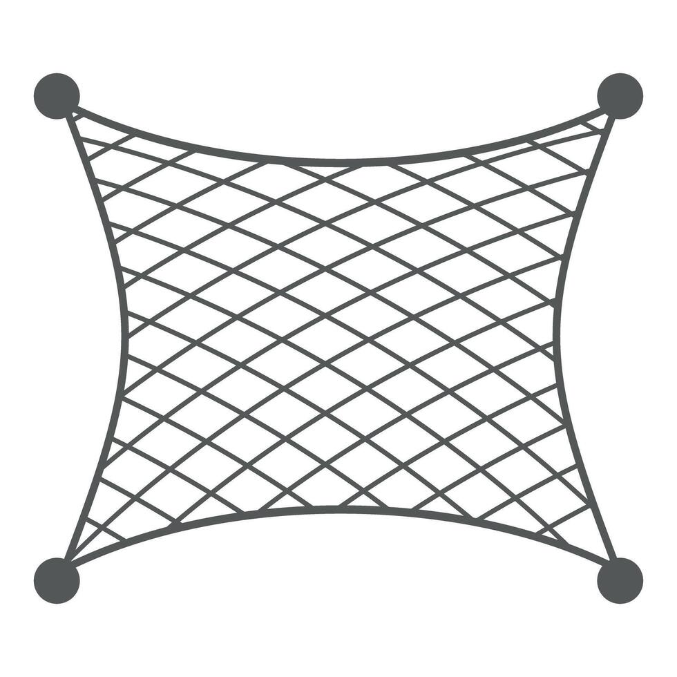 Fishing net with floats forming a geometric shape vector