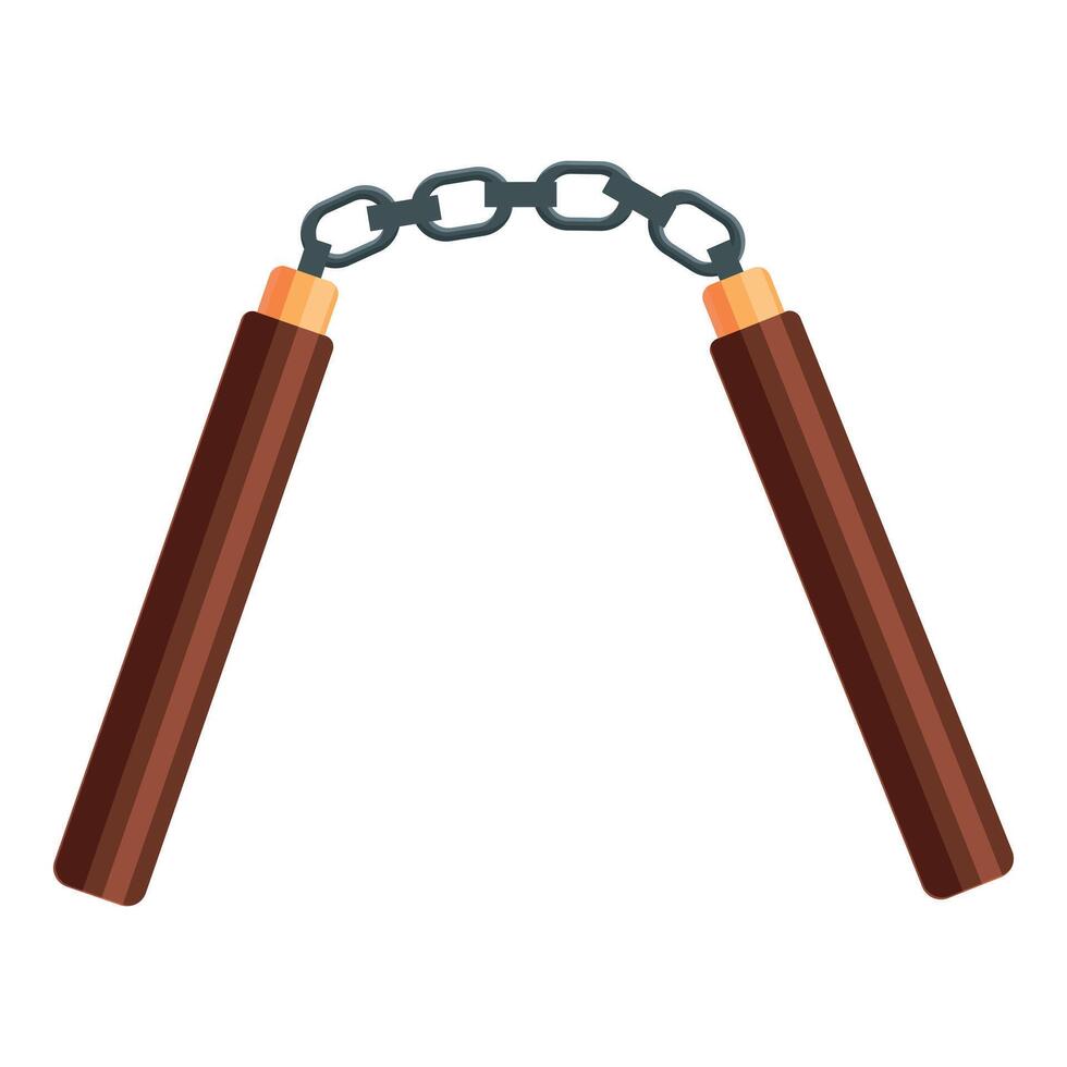 A pair of wooden chains with a chain attached to them vector