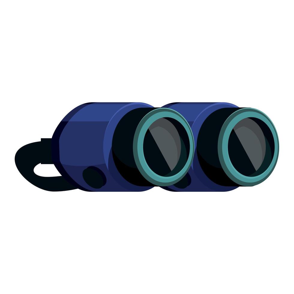 Blue binoculars observing distant objects, enhancing vision and exploration vector