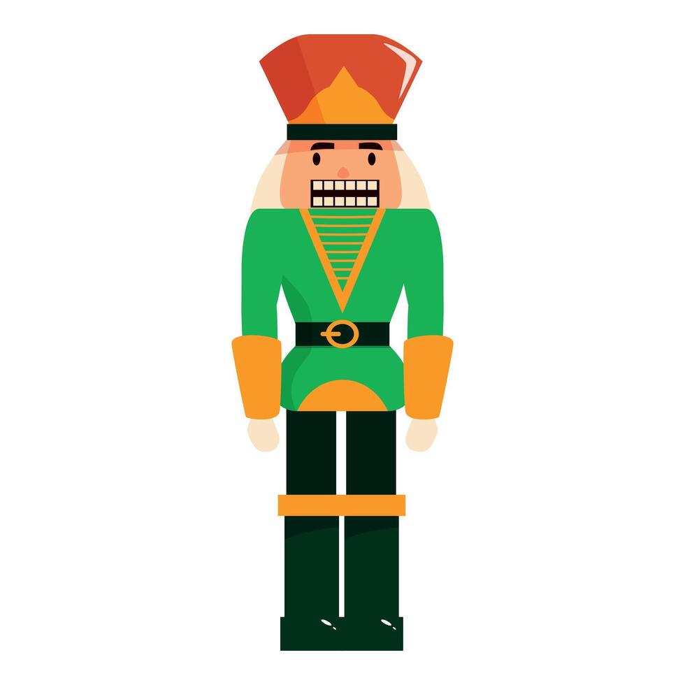 A nutcracker is standing in front of a white background vector