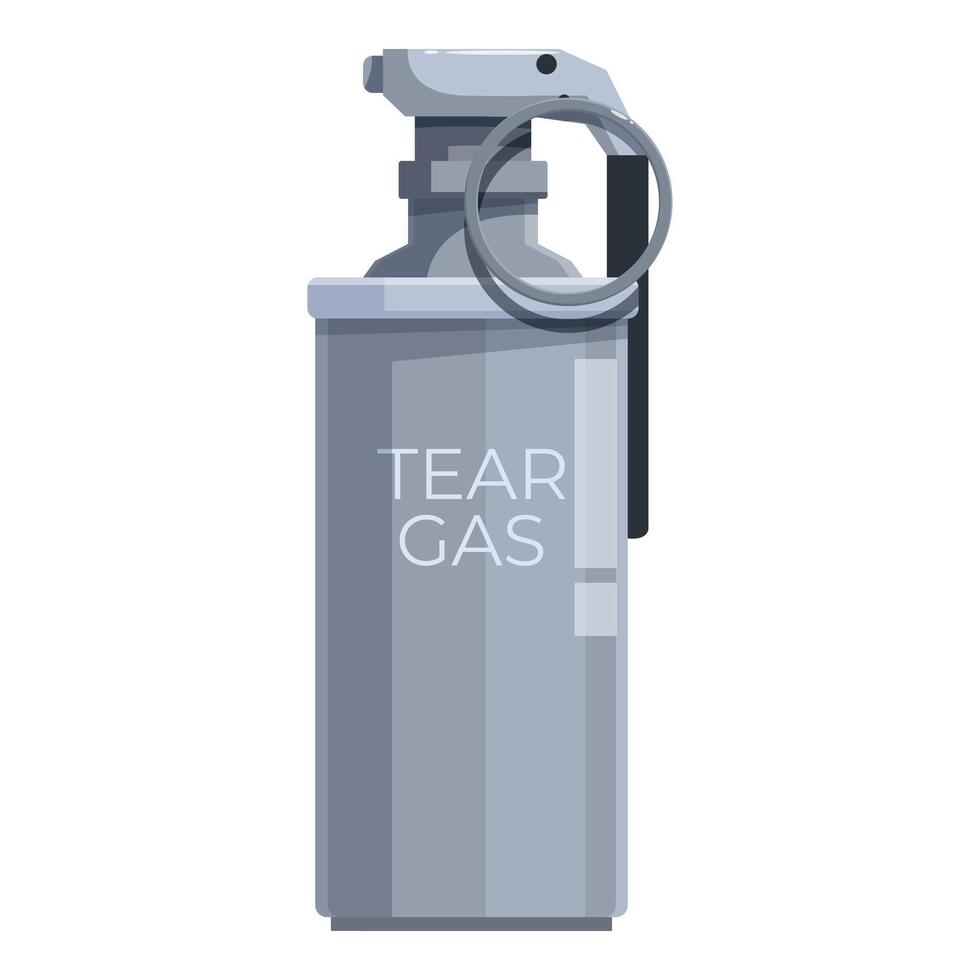 Tear gas grenade ready for throwing to control the crowd vector