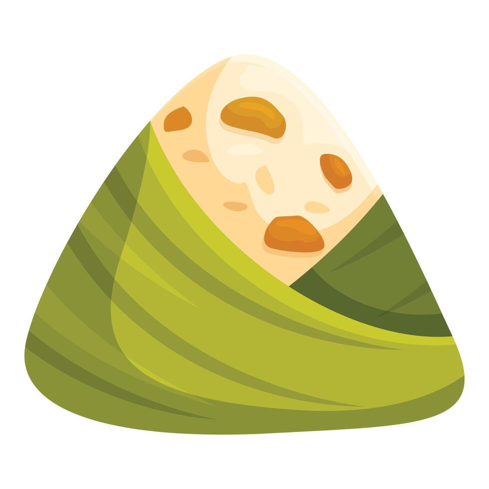 A green leafy vegetable with a piece of cheese on top vector