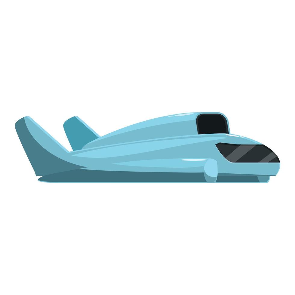 A blue airplane on a white background vector