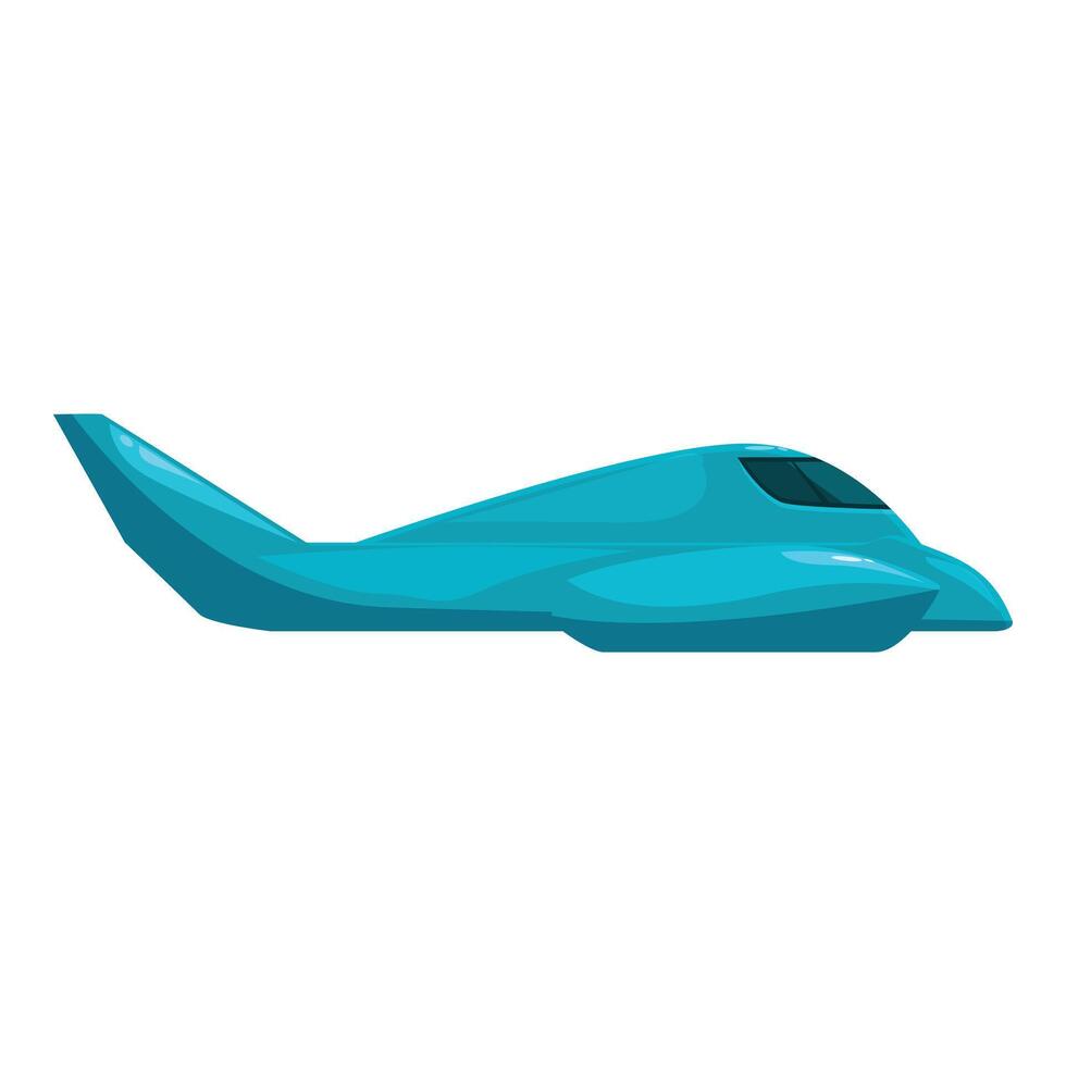 Futuristic vehicle flying through air, innovative transportation vector