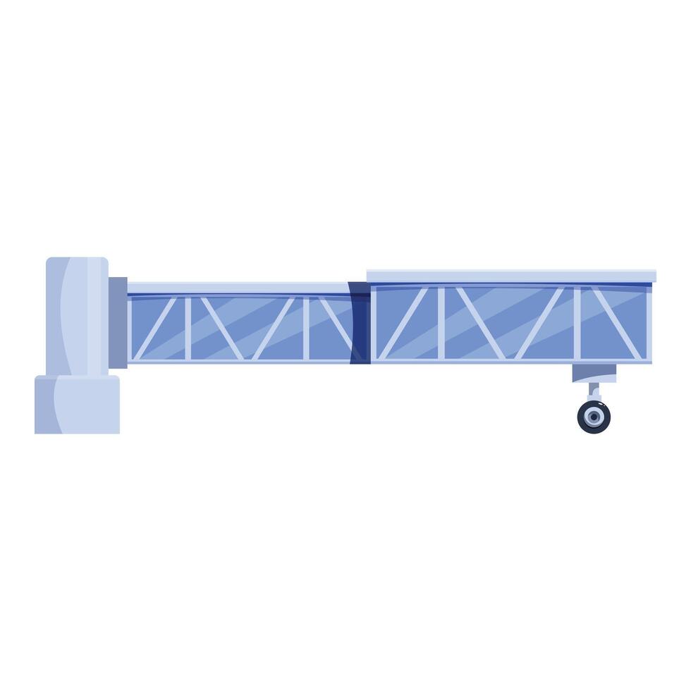 Airport jetway connecting terminal to airplane for passenger boarding vector