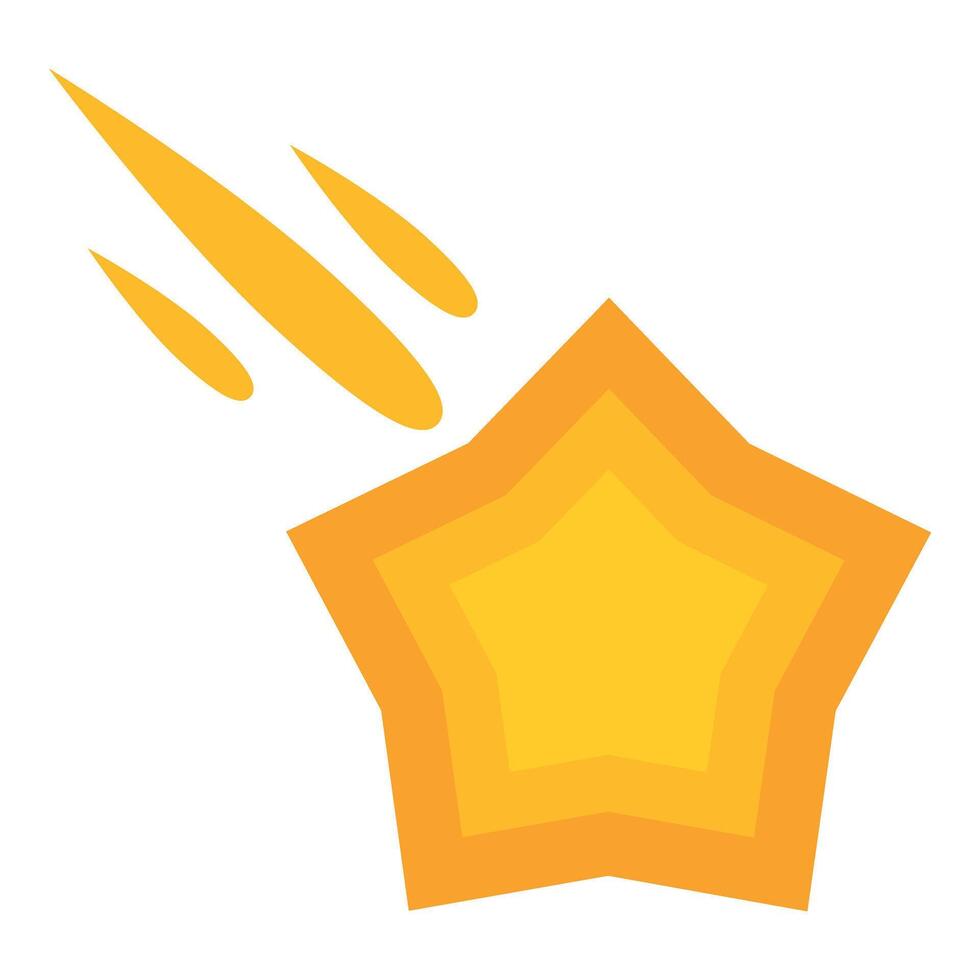 Bright shooting star flying through space illustration vector