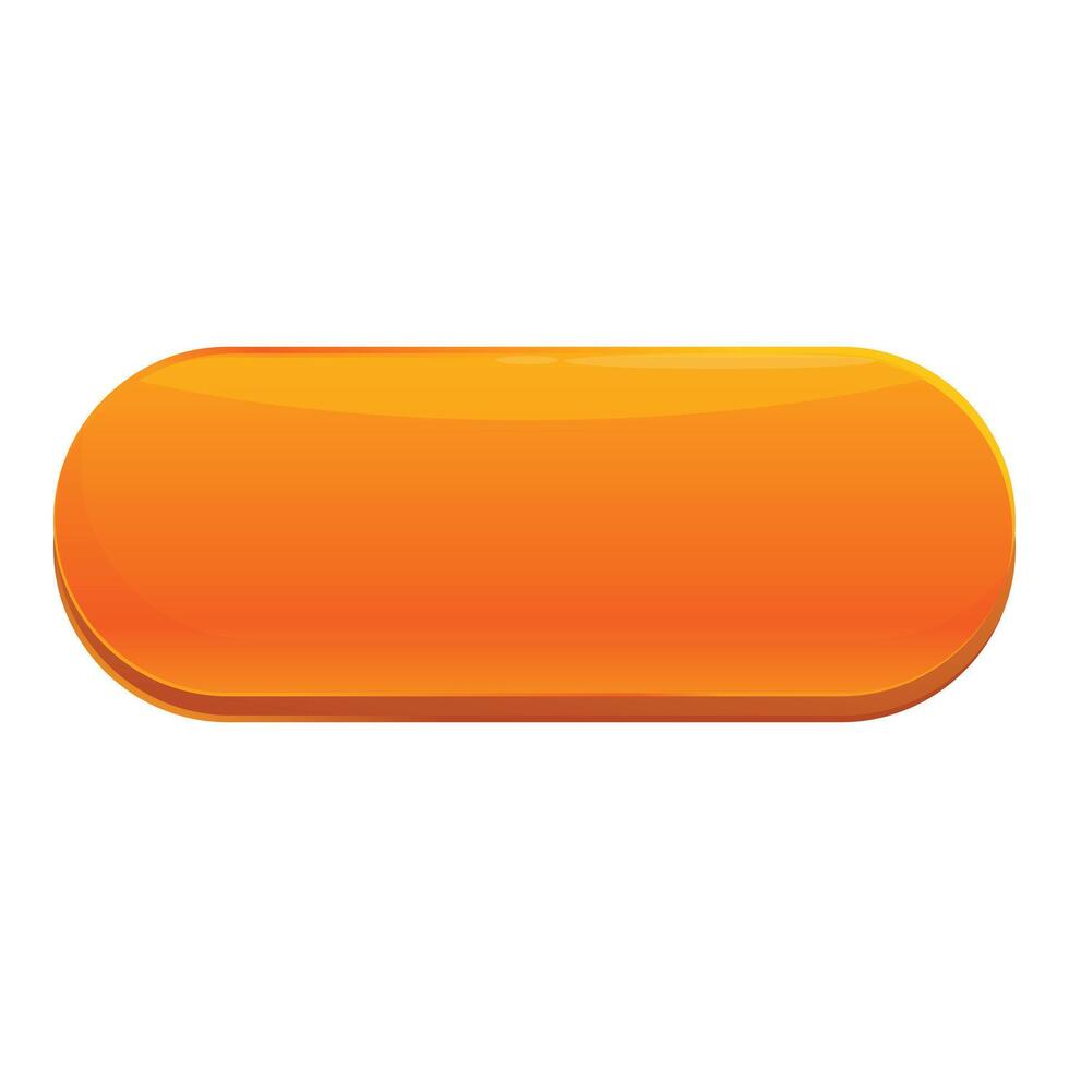 Orange rounded button showing blank copy space for text vector