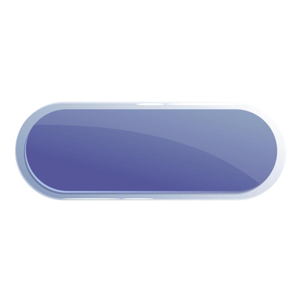 Glossy oval button creating user interface element vector