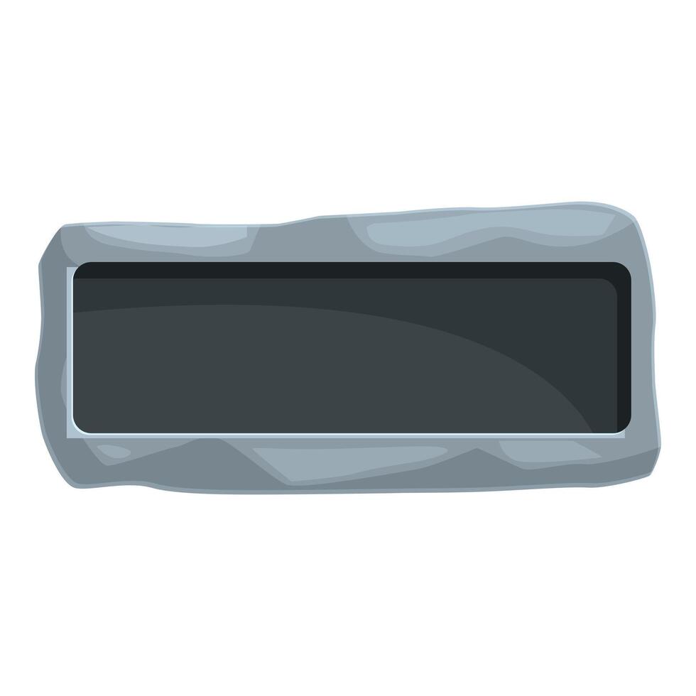 Stone sign board showing a blank space for text vector