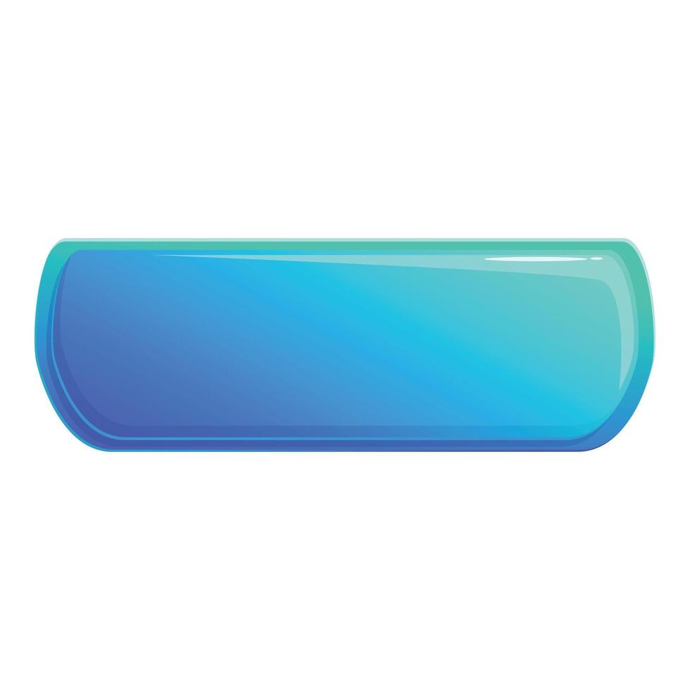 Long rounded aquamarine button showing gradient effect vector