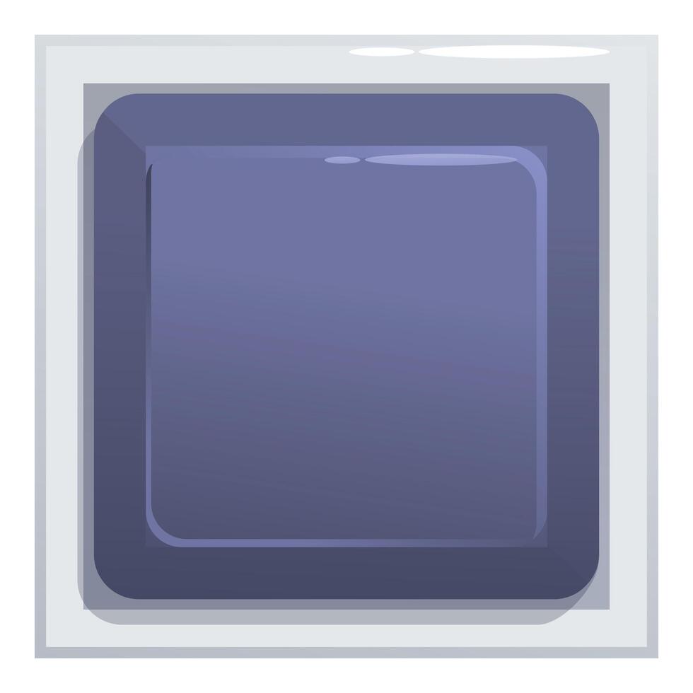 Blank rectangular button with rounded corners and a slight gradient effect vector