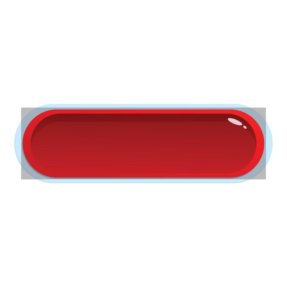 Red rounded rectangle button showing status or progress vector