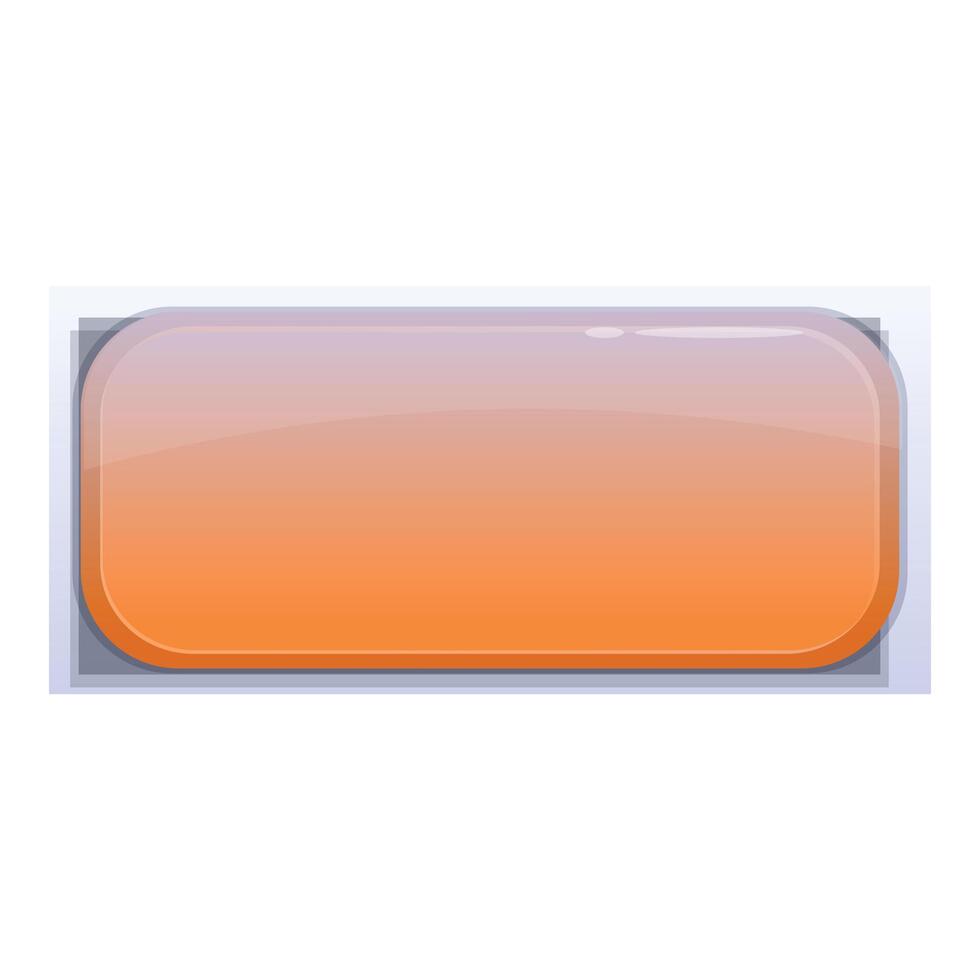 Orange rounded rectangle button showing gradient effect vector
