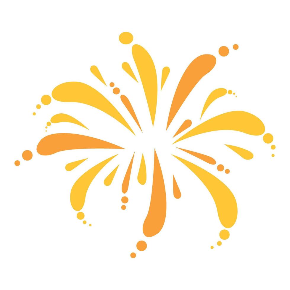 Bright yellow fireworks exploding in a festive celebration vector