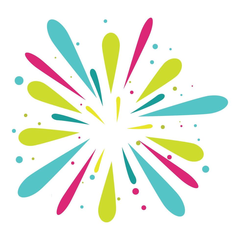 Colorful fireworks exploding in a festive celebration of light and color vector