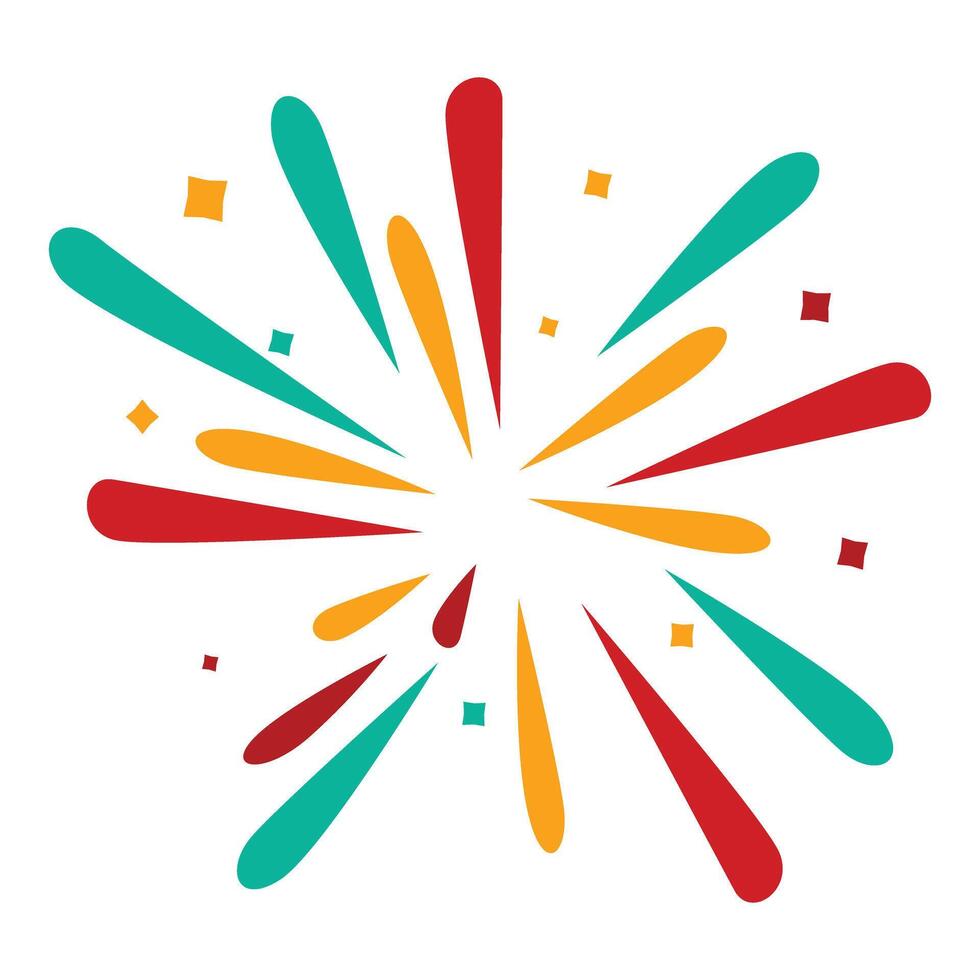 Colorful fireworks exploding, celebrating special occasions with festive pyrotechnics vector