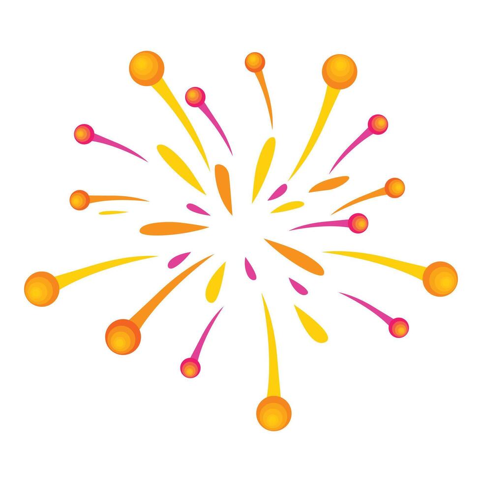 Colorful firework exploding, creating festive atmosphere vector