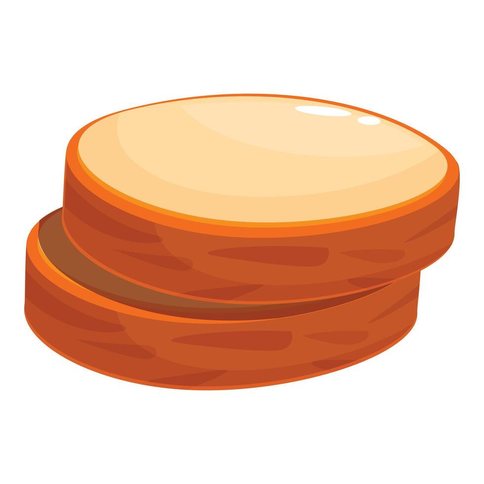 Two slices of bread creating a delicious base for sandwiches vector