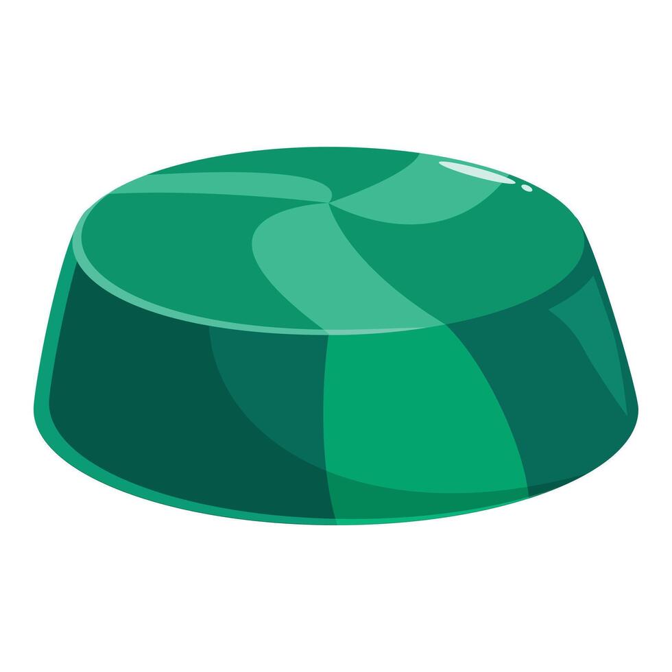 Round green candy showing swirling pattern vector