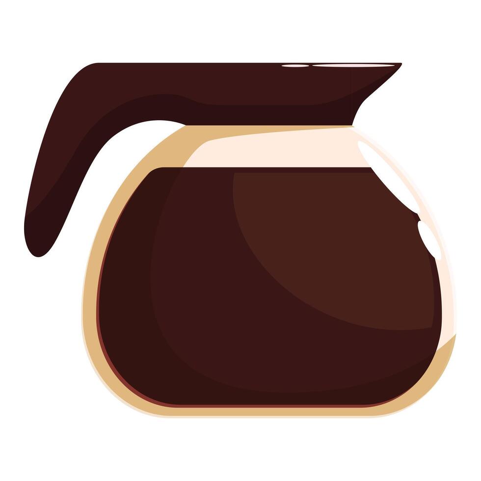 Coffee carafe holding freshly brewed coffee vector