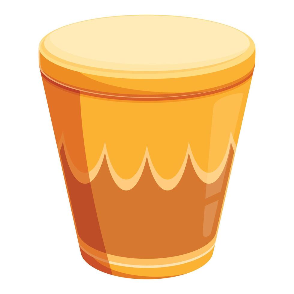 African drum creating rhythmic beats for traditional music vector