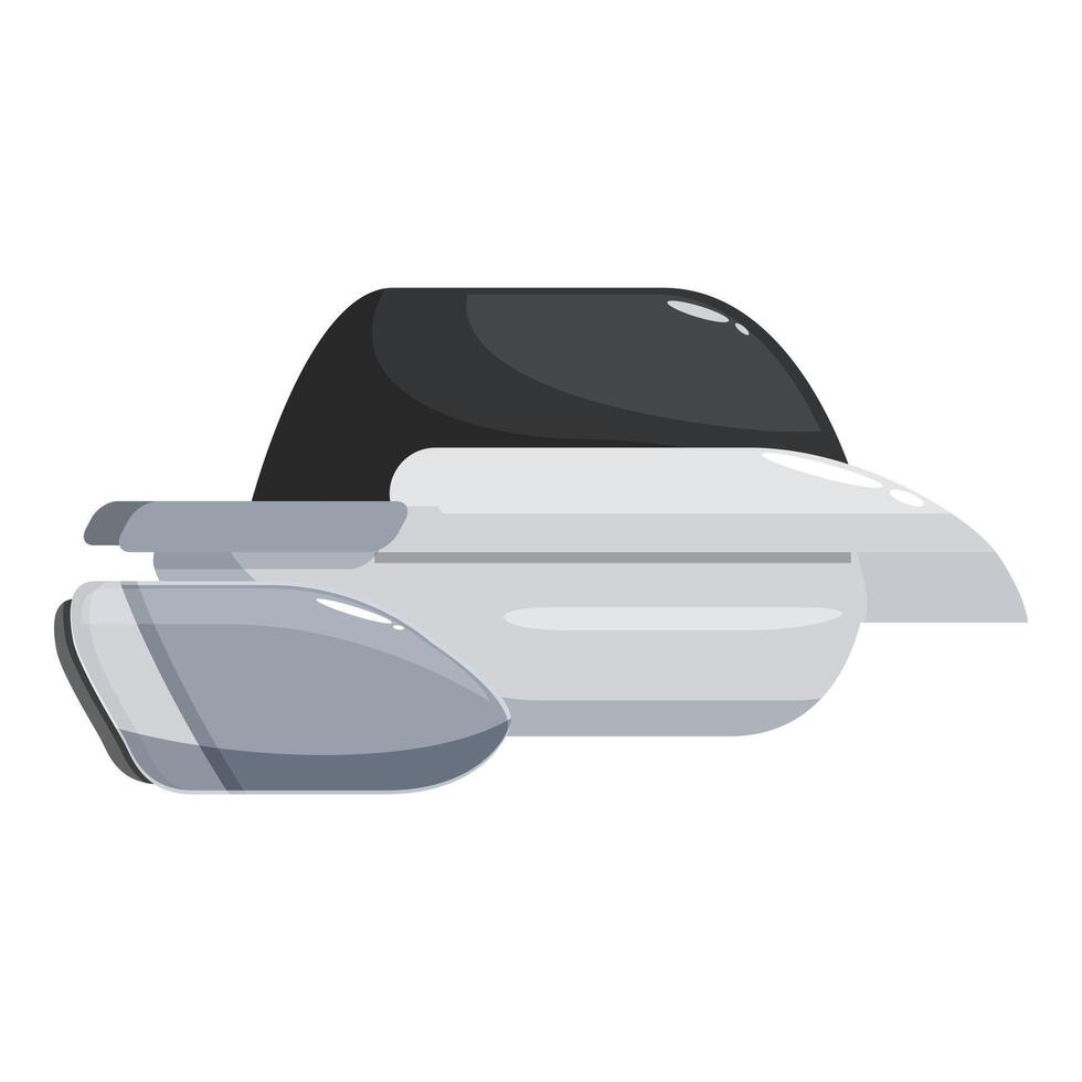 Futuristic flying car hovering in the air with sleek design vector