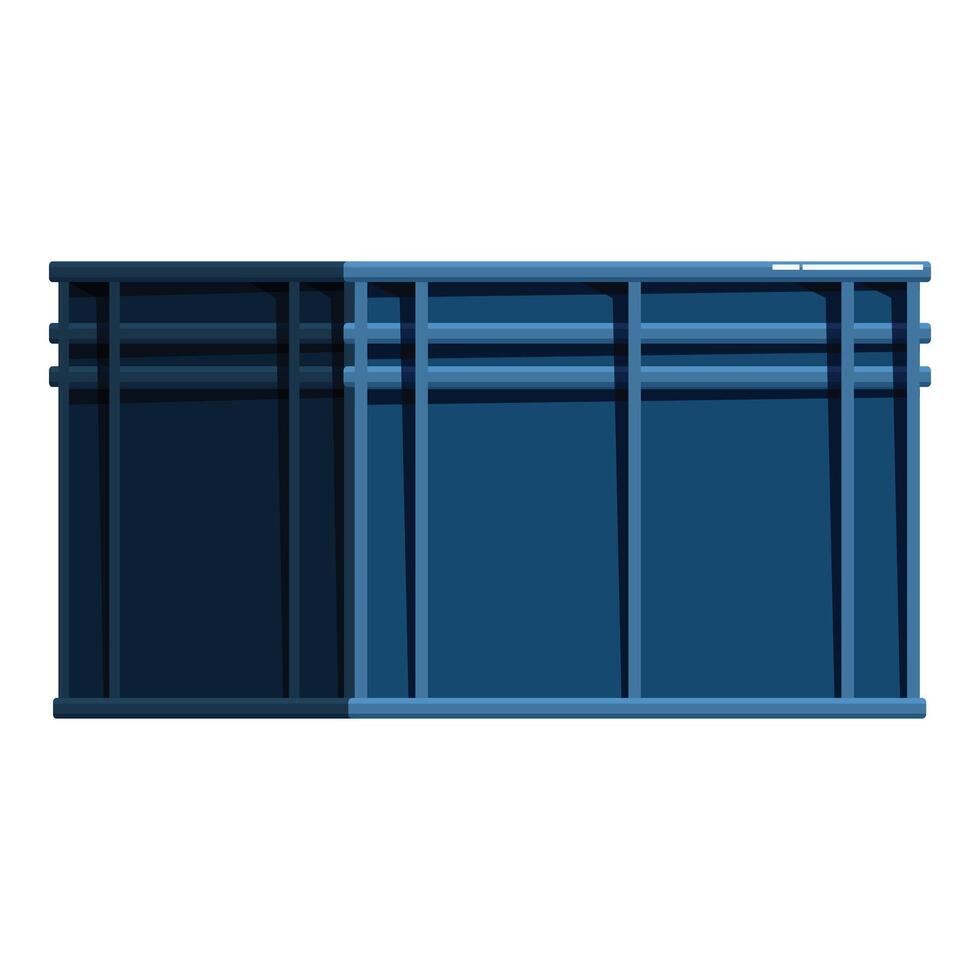 Large plastic storage container providing secure organization vector