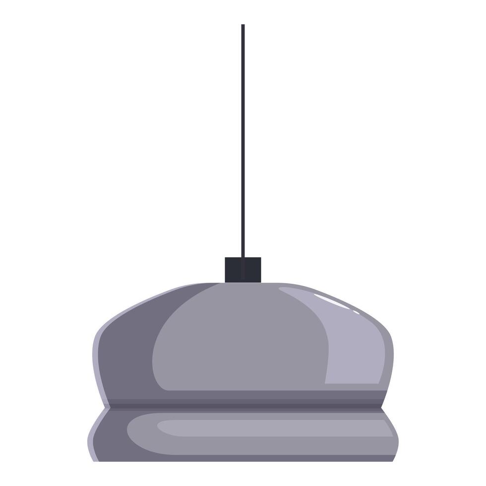 Modern gray hanging lamp illuminating space with style vector